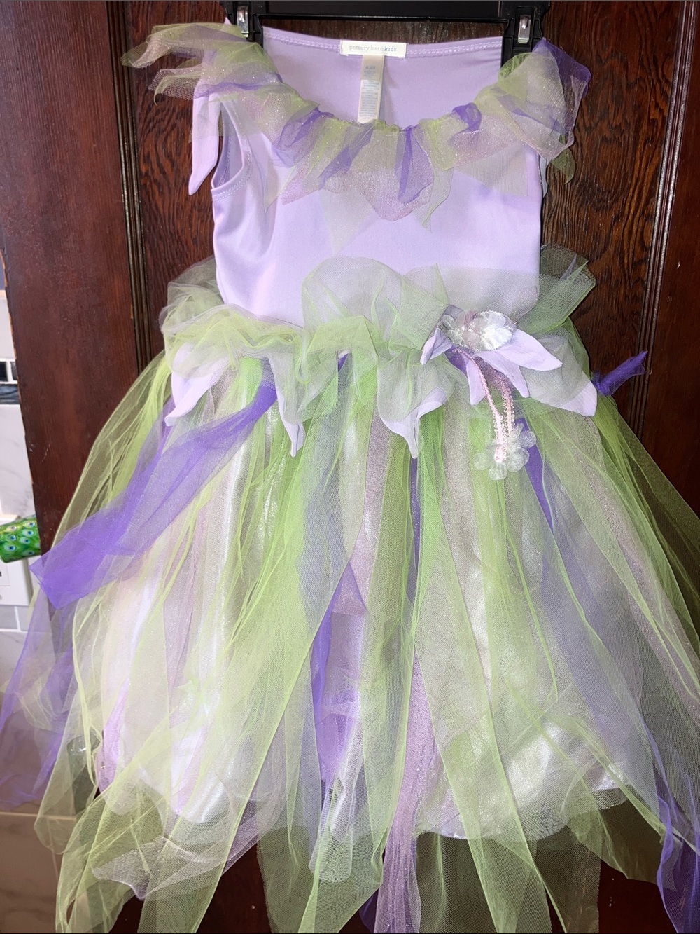 Pottery Barn Kids Paper Flower Fairy Purple Halloween Costume 4-6 Years